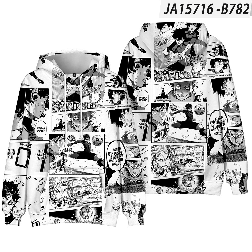 Áo Hoodie In Hình Truyện Tranh BLUE LOCK 3D Thời Trang Unisex