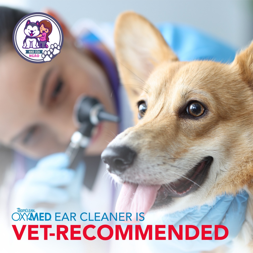 Dung dịch vệ sinh tai, тrị vιêм tai, hôi tai, nấm tai cho chó mèo Oxymed Tropiclean 118ml