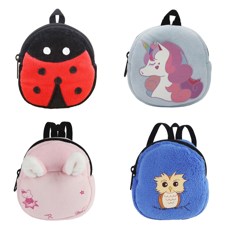 Ba Lô Đeo Vai Đựng Tiền Xu / Điện Thoại Hình Động Vật Hoạt Hình Dễ Thương Cho Bé Trai Mầm Non