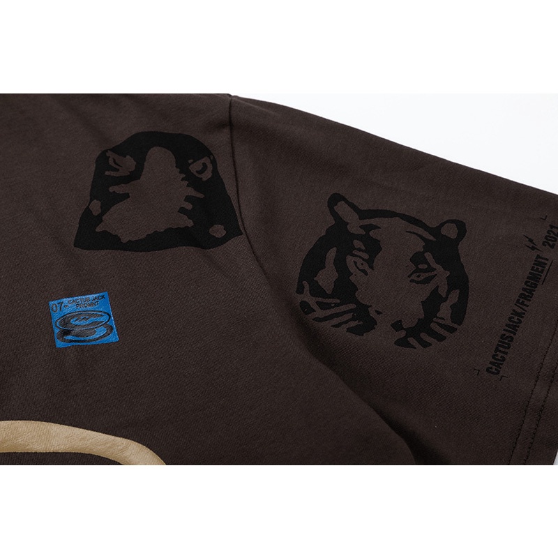 Áo Thun Cotton Tay Ngắn In Hình Khuôn Mặt Hiroshi Fujiwara Plus Size Unisex