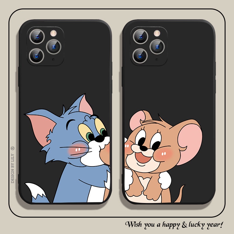 Ốp Điện Thoại Silicone Mềm In Hình Tom & Jerry 2 Cho iPhone 14 13 12 11 XS Pro Max Mini X XR 8 7 6 6S Plus 5 5S
