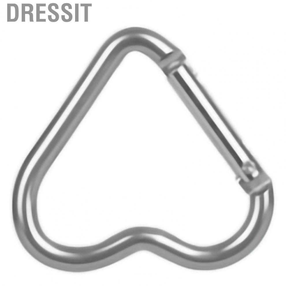 Dressit Aluminum Alloy Carabiner Heart Shaped Heavy Duty Metal Camping Hanging Buckle for Hiking Water Bottle Keychain