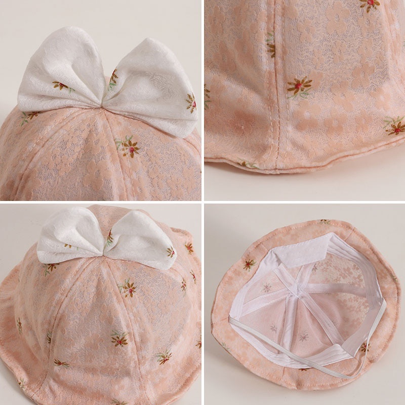 Nón Tai Bèo Đính Nơ Xinh Xắn Cho Bé Gái