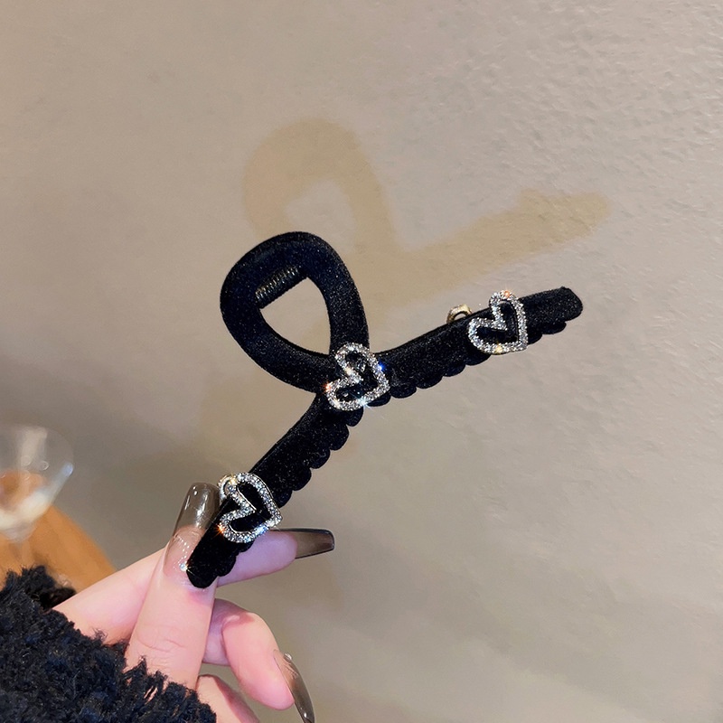 Kẹp Tóc Hình Trái Tim Đính Đá Xinh Xắn Thời Trang Dành Cho Mùa Xuân