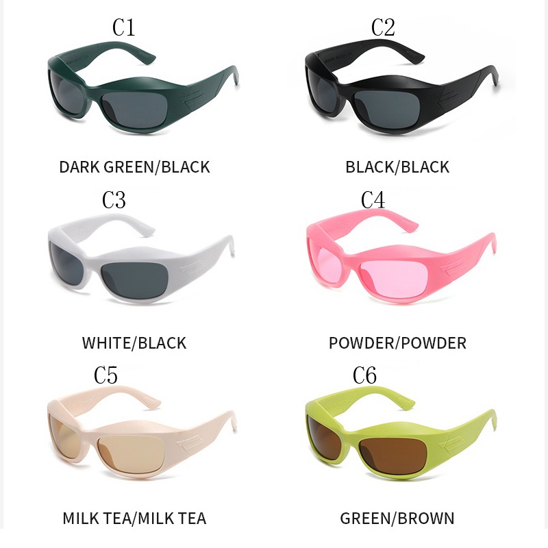 Kính Mát Y2K Tròng Dày Chống Tia UV400 Phong Cách punk Đường Phố Cho Nam Và Nữ