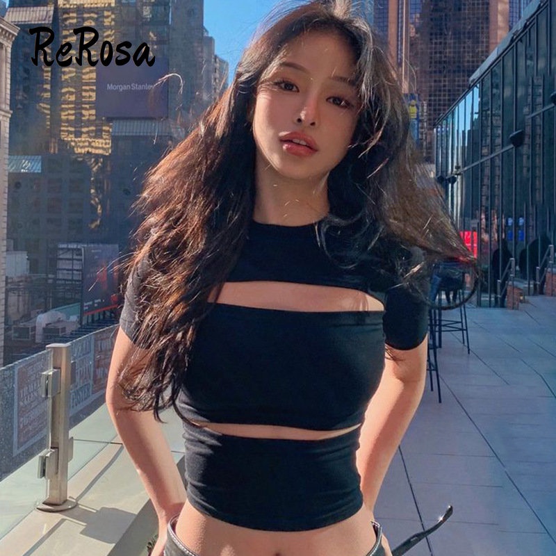 Áo Thun Dáng Ôm Màu Trơn Thời Trang 2023 Dành Cho Nữ