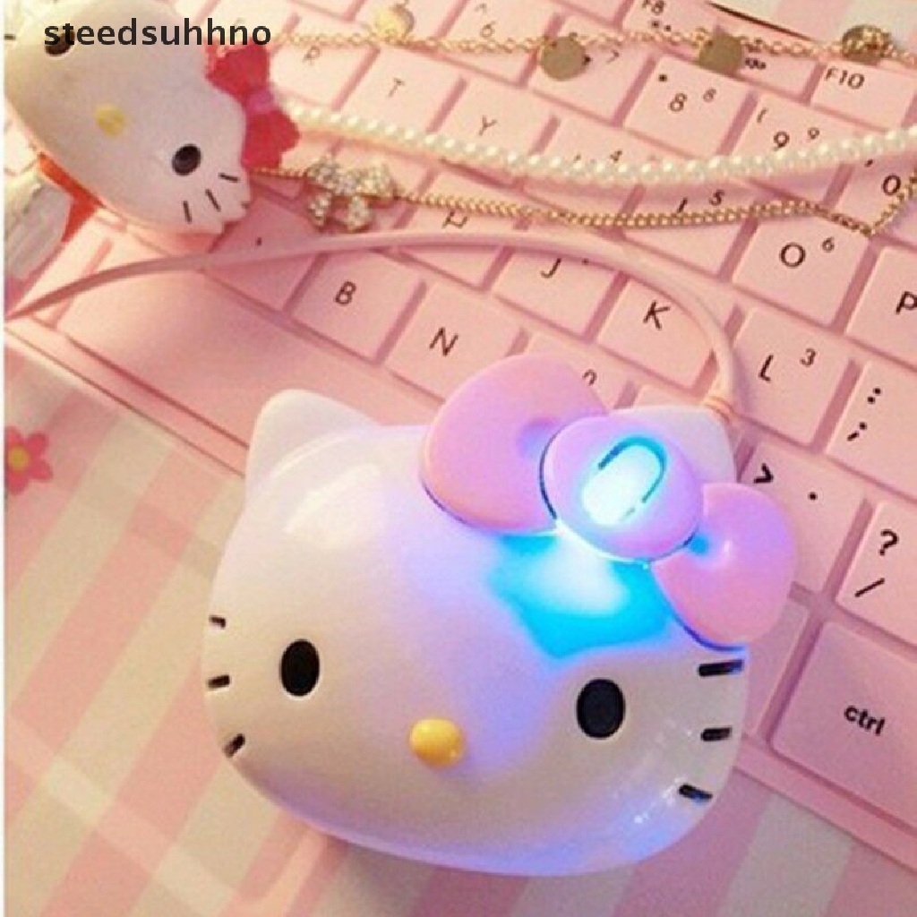 Chuột Quang Chơi Game Có Dây USB 2.0 In Hình Hello Kitty 3D