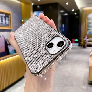 Ốp Lưng Cứng Kim Cương Giả Full iPhone 11 Pro Max 12 13 14 Plus iPhone X XS Max XR 7 8 Plus 16 Bling Lấp Lánh Vỏ Bảo Vệ Thời Trang Nữ Pha Lê