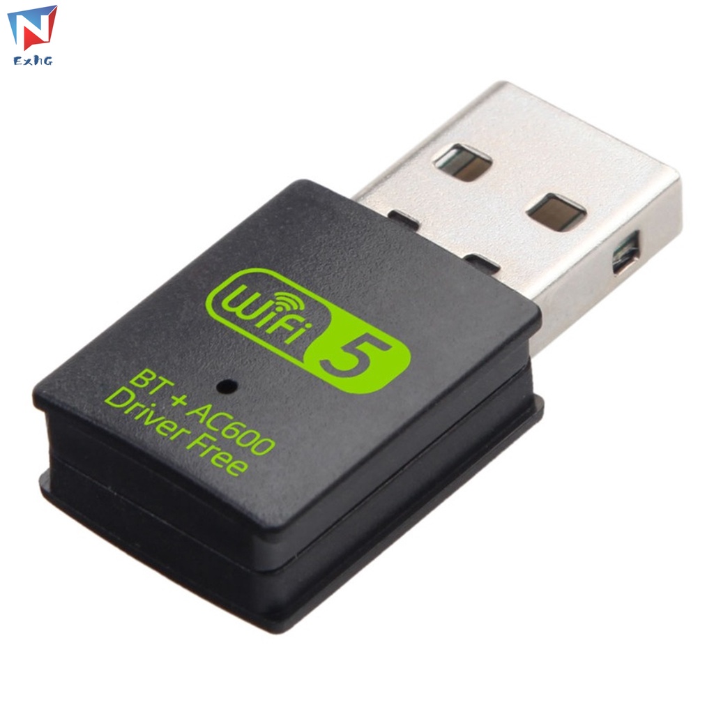 Usb Wifi + BT V5.0 Băng Tần Kép 600M Mini 2.4 / 5GHz Cho PC Laptop
