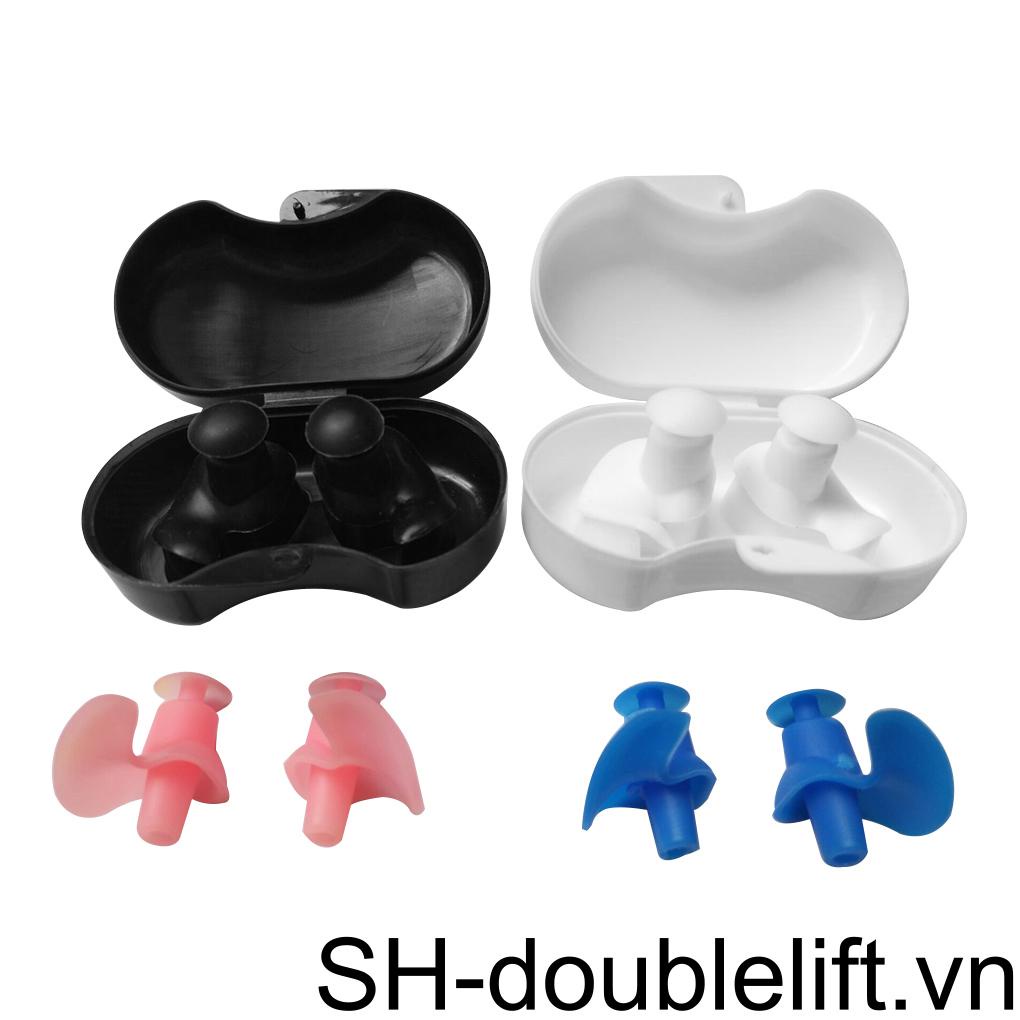 Bộ 1 / 2 / 3 / 5 Nút Bịt Tai Bằng Silicone Chống Nước Chống Ồn Tiện Dụng Khi Đi Bơi