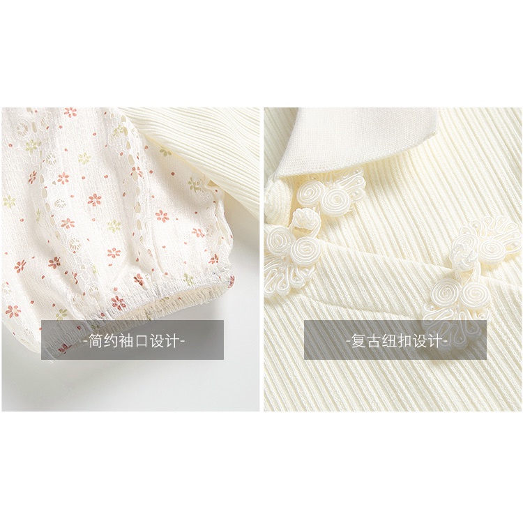 Áo Sơ Mi Tay Phồng Ngắn Cài Nút In Họa Tiết Phong Cách Trung Hoa Cổ Điển Thời Trang Mùa Hè Cho Nữ