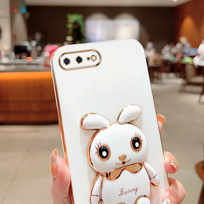 Ốp Điện Thoại Mềm Hình Thỏ Có Dây Đeo Cho iPhone 6 6S 7 8 Plus + SE 2020