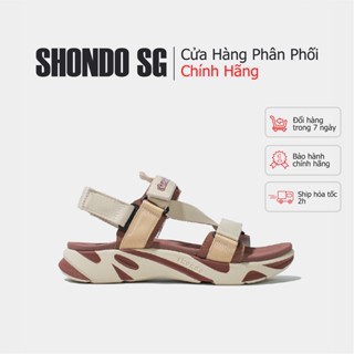 [Chính hãng] Giày SHONDO Sandal  Nữ Nam SHONDO F8M2925 Màu Be Nâu