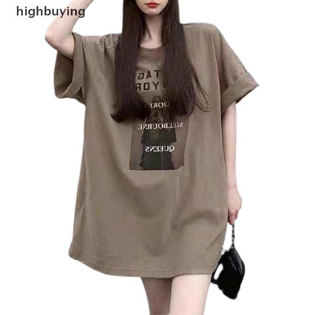 Áo Thun Tay Ngắn Cổ Tròn In Họa Tiết Phong Cách Harajuku Đường Phố Cho Nữ