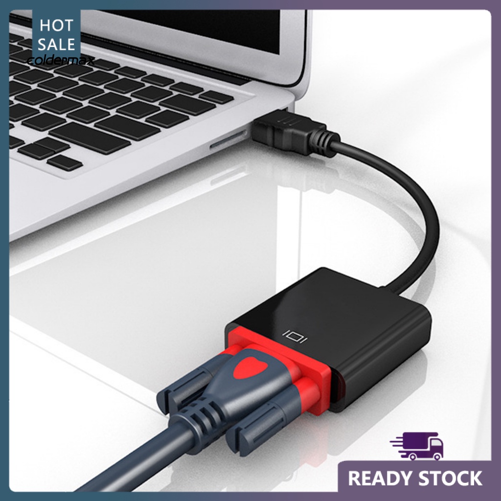 Bộ Chuyển Đổi Âm Thanh VGA 3.5mm Micro USB Mạ Vàng 1080P HDMI-compatible Sang VGA Cho Máy Tính