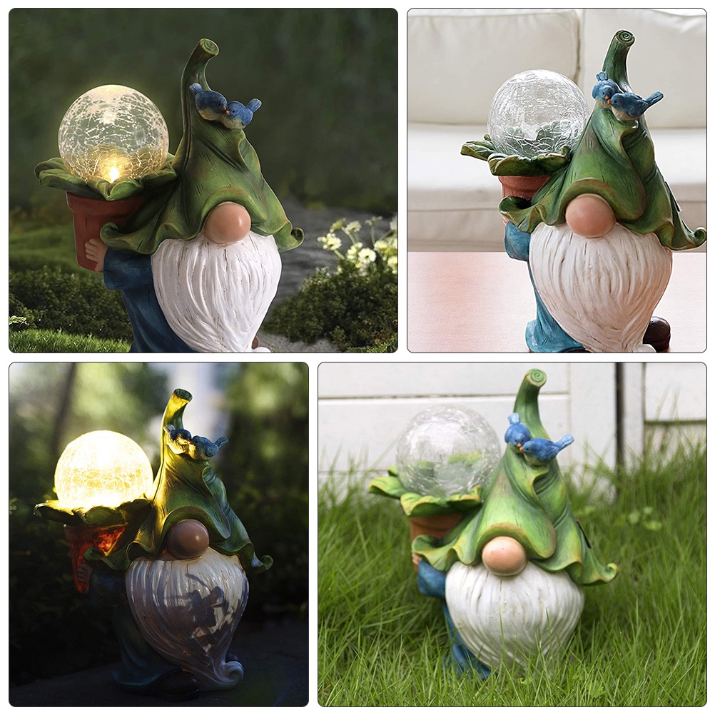 Đồ trang trí Búp Bê Vô Diện Bằng Nhựa Resin Sử Dụng Năng Lượng Mặt Trời Dùng Trang Trí Sân Vườn