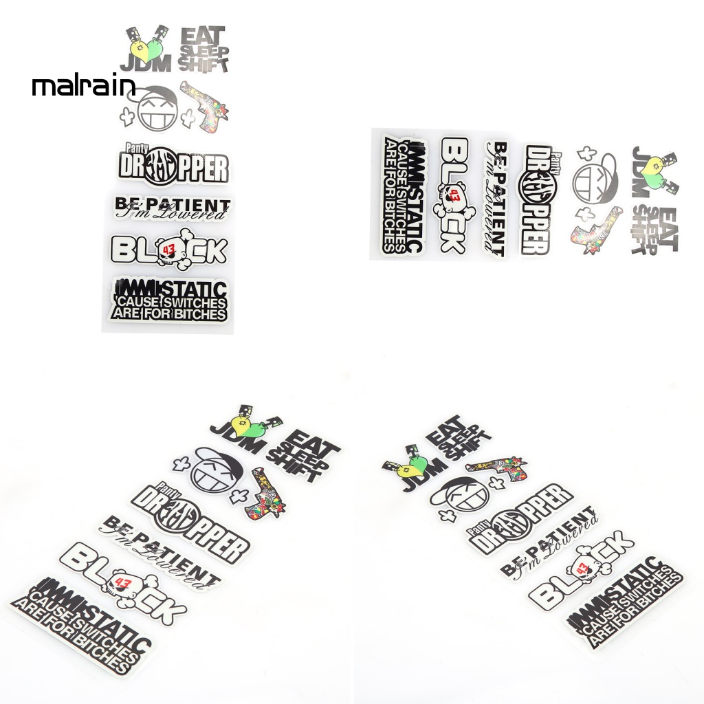 Bộ 5 Miếng Dán Trang Trí Xe Máy Scooter DIY