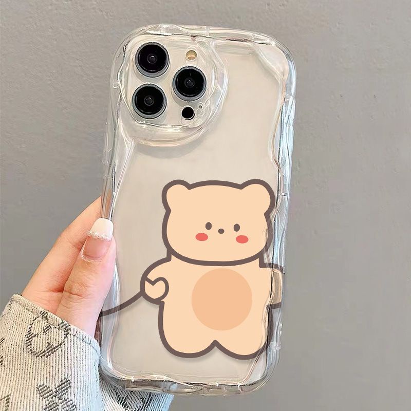 ✅Ốp Điện Thoại Mềm Trong Suốt Chống Sốc In Hình Gấu Hoạt Hình Cho iPhone14 / 13promax 12 / 11 7 / 8p xsxr