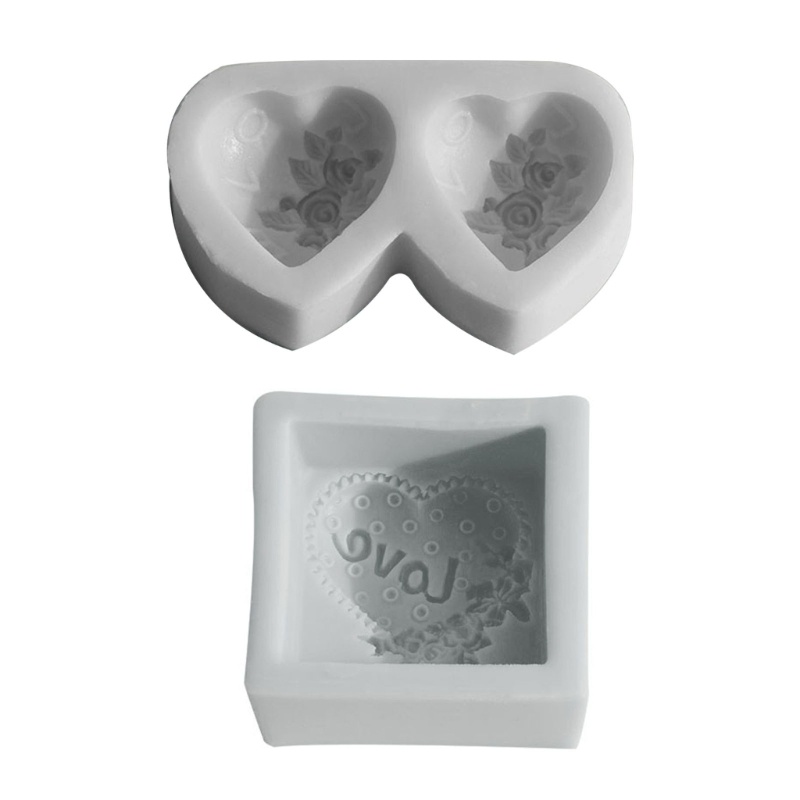 Khuôn Silicone Làm Xà Phòng Thủ Công 3D Hình Trái Tim
