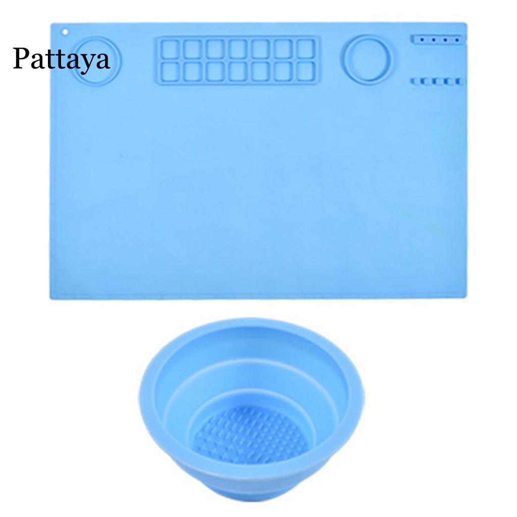 1 Bộ Thảm Vẽ Silicone Hình Chữ Nhật Chống Trầy Xước