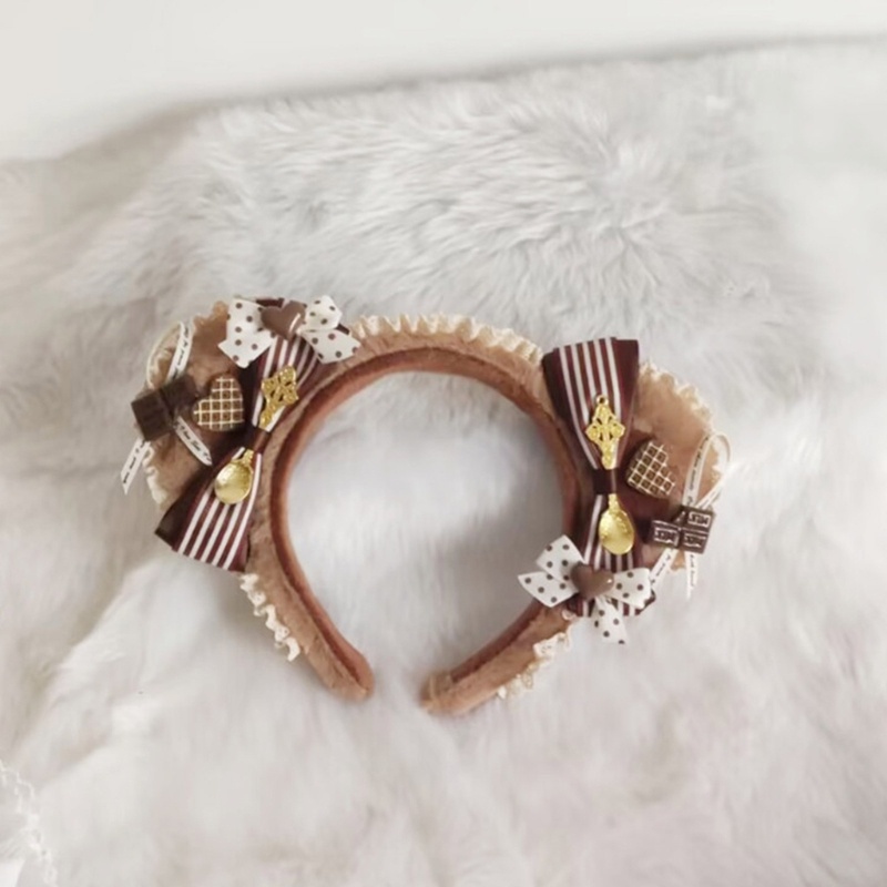 Flgo Băng Đô Tai Thỏ Xếp Ly Phối Ren Dành Cho Nữ Dự Tiệc Lễ Hội