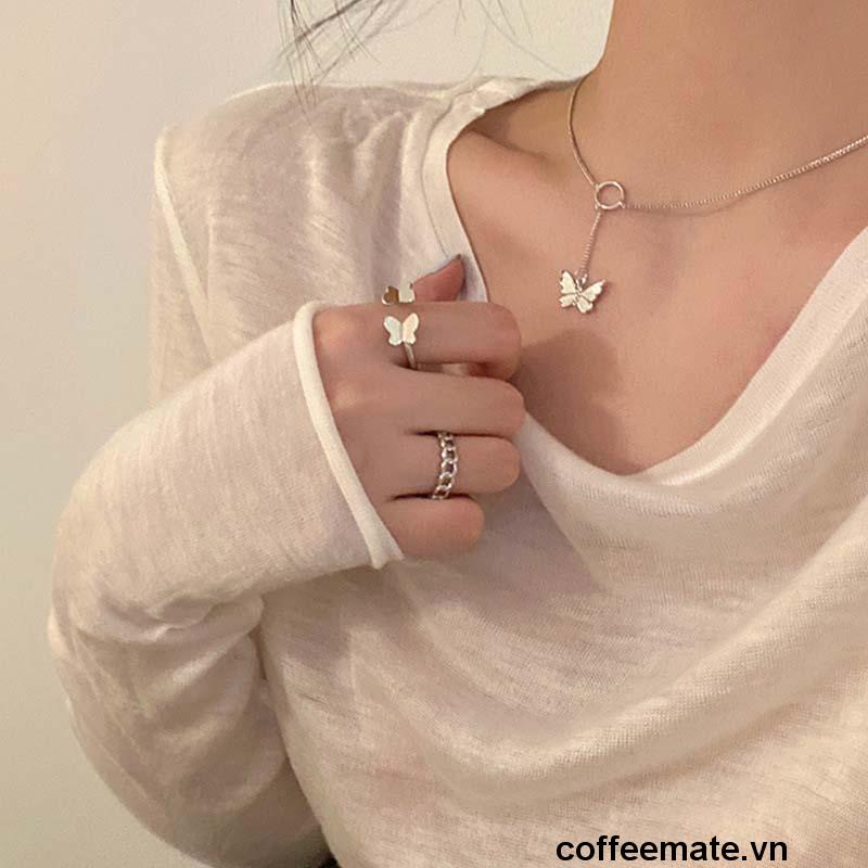 【coffeemate】⚡ Vòng cổ Cổ chuỗi xương cổ cổ nực phụ kiện chuỗi cổ