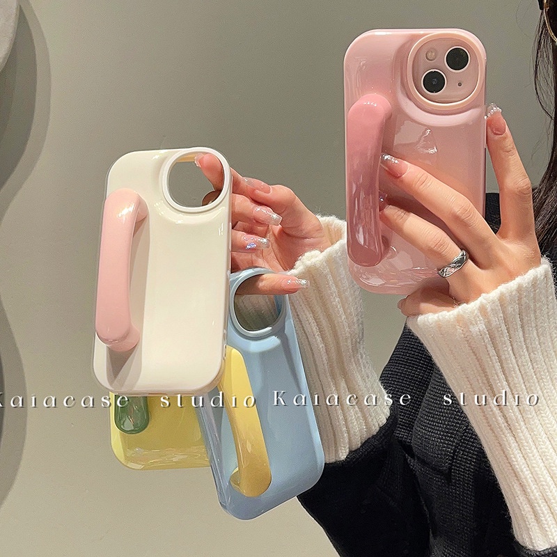 Ốp Điện Thoại Tay Cầm Màu Tương Phản Cho Apple Iphone 14 13Promax 12 111