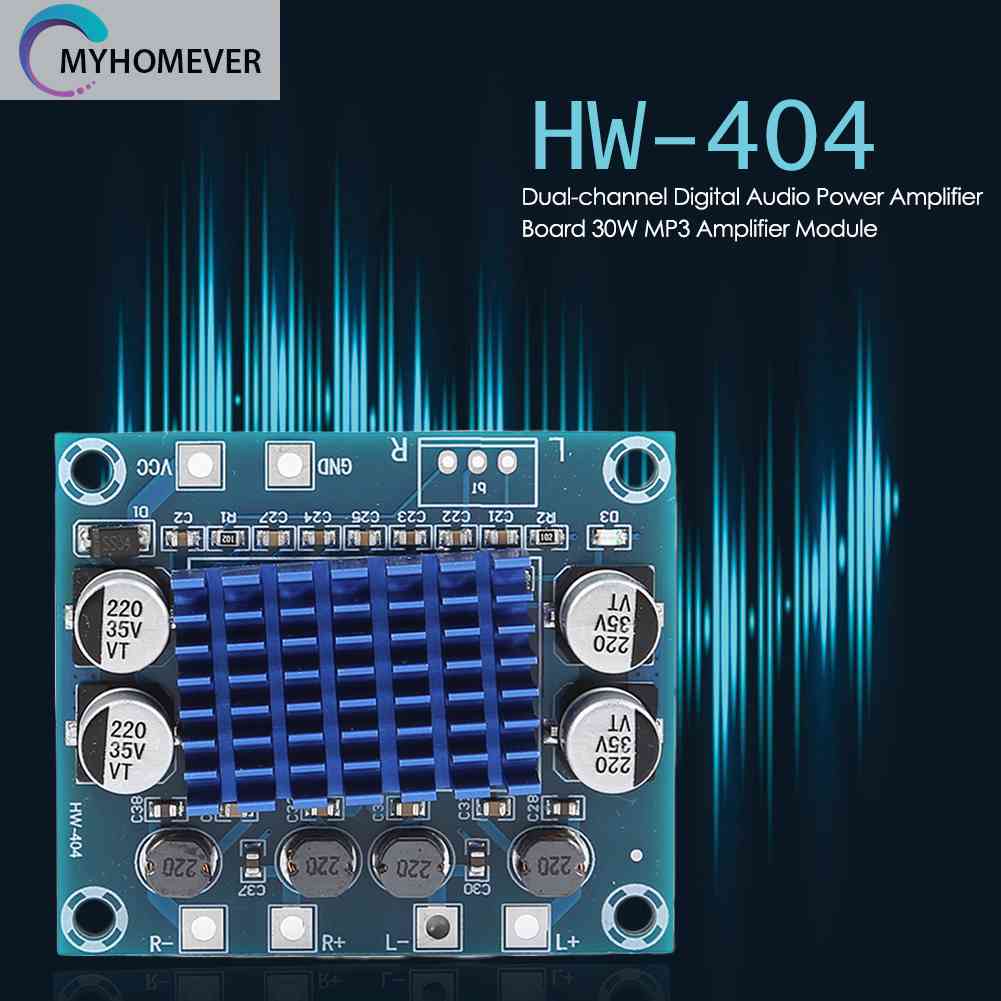 Bảng Mạch Khuếch Đại Âm Thanh Kỹ Thuật Số 30W MP3 Kênh Kép