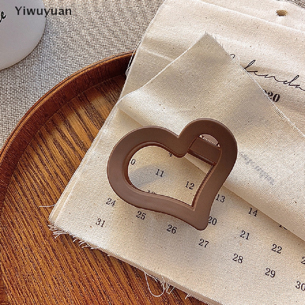 1 Kẹp Tóc Càng Cua Bằng Nhựa Acrylic Màu Trơn Thanh Lịch