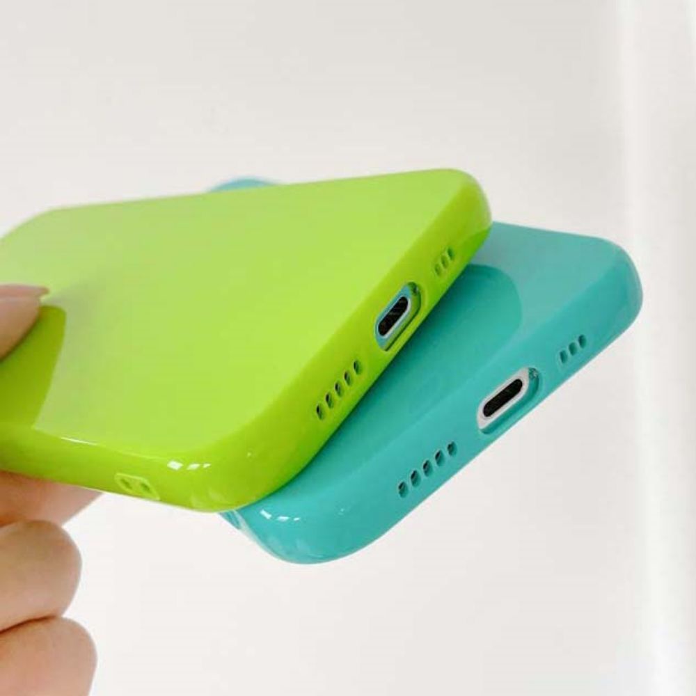 Ốp Điện Thoại Silicone Mềm Siêu Mỏng Màu Neon Cho IPhone 14 13 12 11 Pro Max X XS XR 8 7 Plus