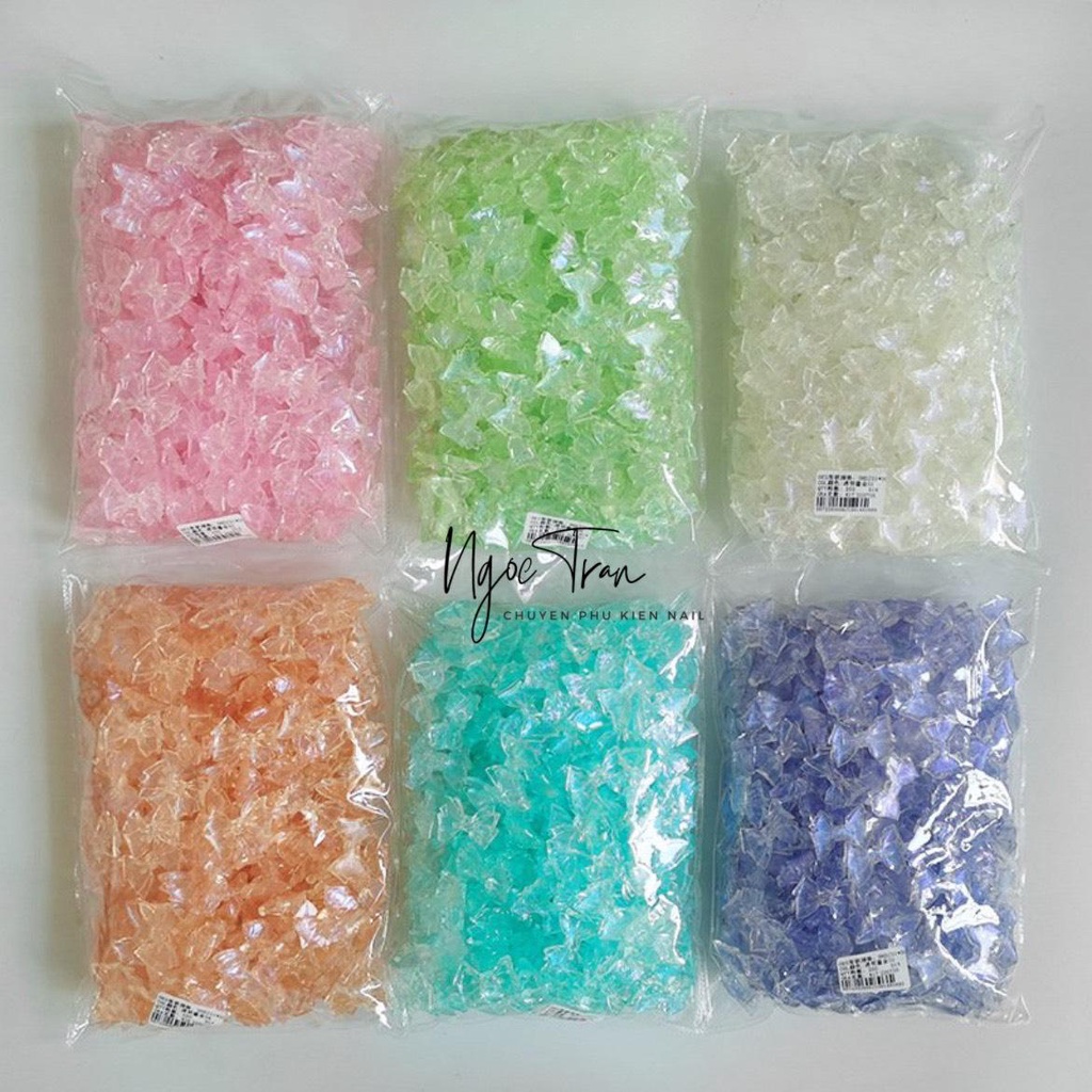 Nơ Pha Lê Nhũ Flash Sáng Mới 2023 HÀN QUỐC Siêu Đáng Yêu | Trang Trí Móng Tay NZ24