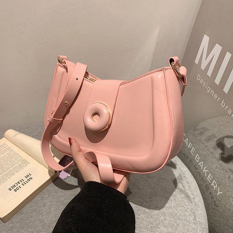 Túi Đeo Vai Hình Vuông Cỡ Nhỏ Bằng Da Mềm Màu Kẹo Phong Cách Hàn Quốc Thời Trang Cho Nữ