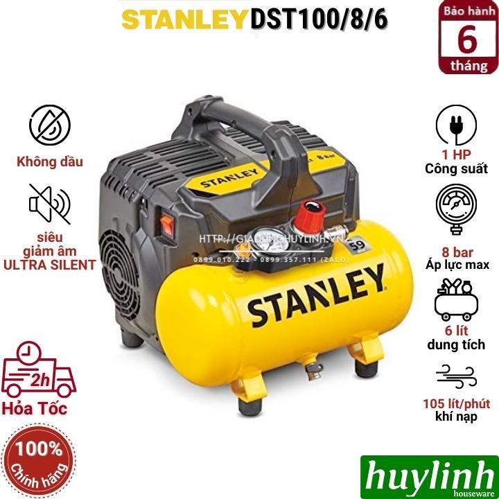 Máy nén khí không dầu giảm âm Stanley DST100/8/6 - 6 lít - Ultra Silen