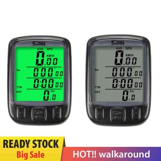 SunDing Bicycle Wired Computer Waterproof Backlight Odometer Speedometer
