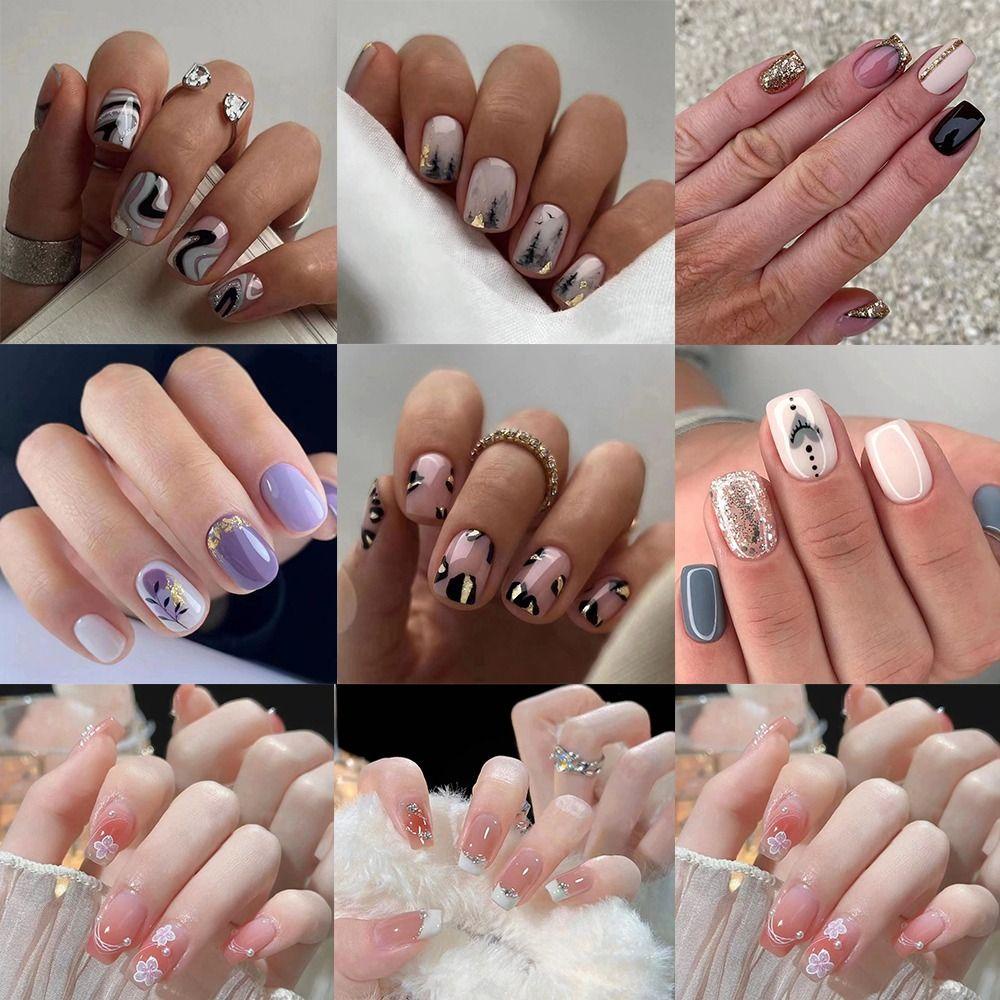 JUNE Set 24 Móng Tay Giả Có Thể Tháo Rời