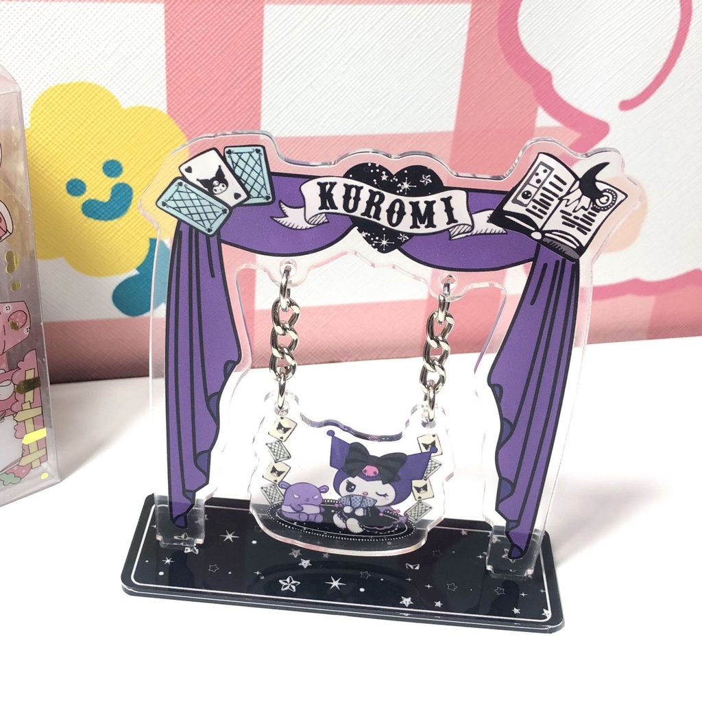 Đồ Chơi Xích Đu Để Bàn Bằng Acrylic Kiểu Hoạt Hình Sanrio Kuromi Melody Cinnamoroll Đáng Yêu