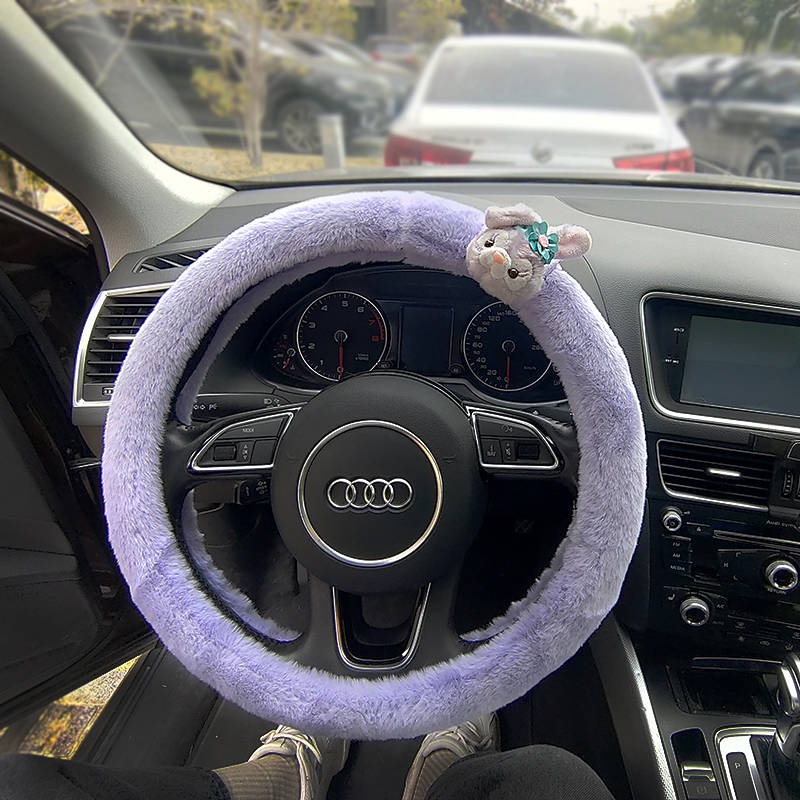 Car Electric Vehicle Steering Wheel Safety Belt Cover Car Decoration Kit Rearview Mirror Stellalou Car Decoration Car Interior Decoration lTp7