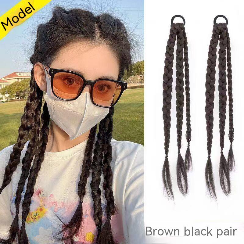 Tóc Giả Thắt Bím Đuôi Ngựa Phong Cách Trung Hoa Mới