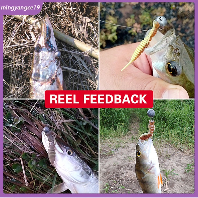 10 Mồi Giun Giả Câu Cá Mềm 5.5cm / 7.5cm / 10cm