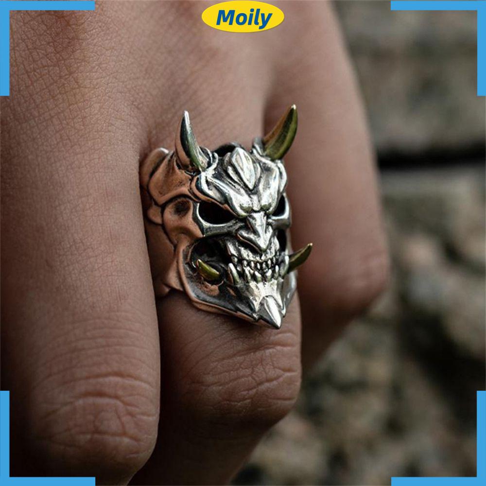 Nhẫn hình đầu lâu phong cách gothic cổ điển thời trang cho nam
