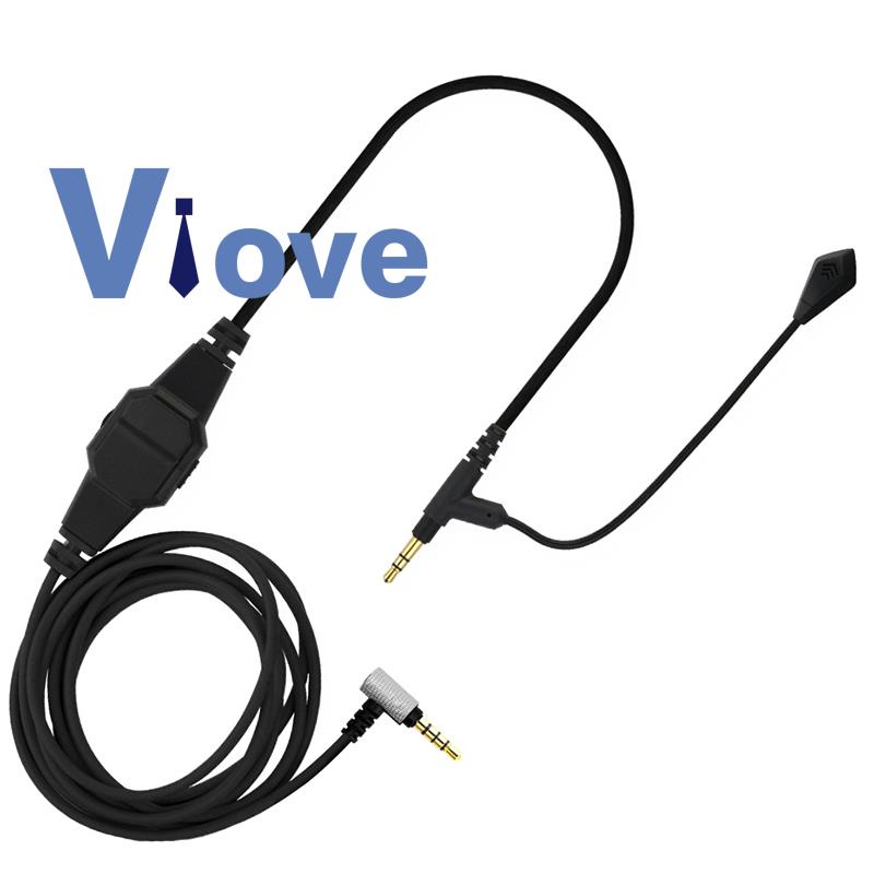 3.5mm Boom Microphone Volume Cable for V-MODA Crossfade M-100 LP LP2 M-80 V-80 to Gaming Headphone for PS4 Xbox One