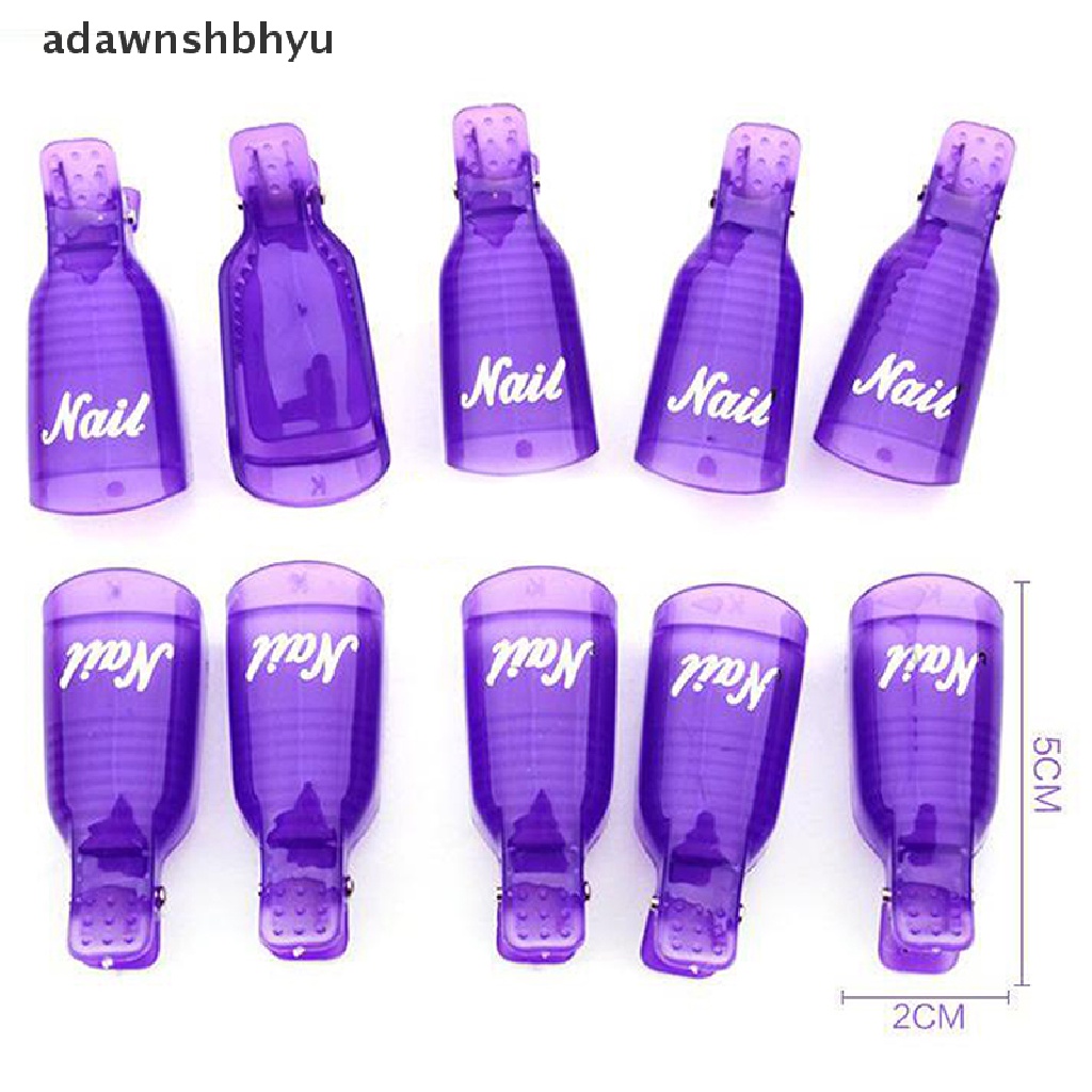 Set 10 Kẹp Ủ Tẩy Sơn Móng Tay Bằng Nhựa Tiện Lợi