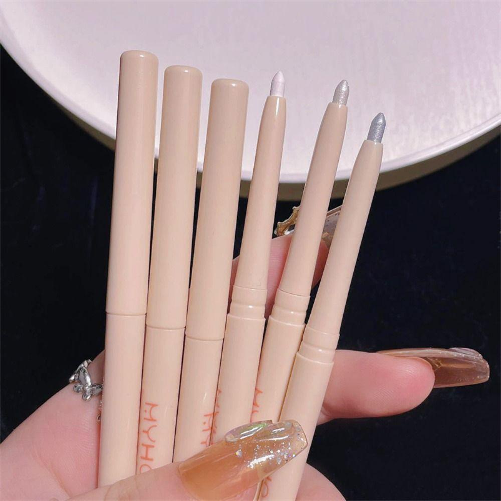 Bút Kẻ Mắt Dạng Gel Thiết Kế Hai Đầu Màu Trắng Tạo Hiệu Ứng Bắt Sáng