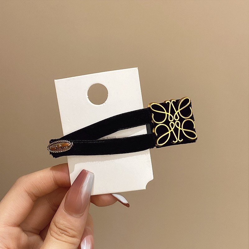 Kẹp Tóc Da Màu Đen Thanh Lịch Cho Nữ