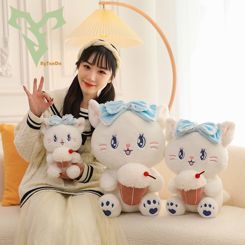 Đồ chơi nhồi bông Hình Mèo Đeo Nơ Mềm 25CM