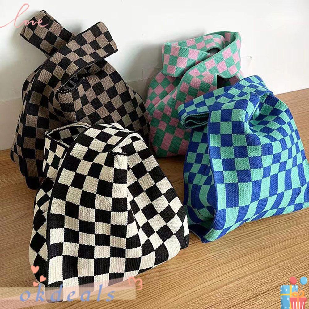 Túi Xách Mua Sắm Đan Len Có Thể Tái Sử Dụng Nhiều Màu Sắc Thời Trang Cho Nữ