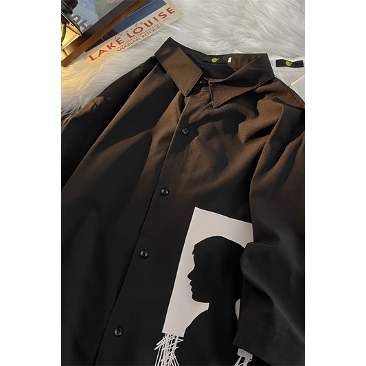 Áo Sơ Mi Lụa Lạnh Tay Dài Chống Nắng In Họa Tiết Niche Thời Trang Mùa Hè Cho Nam