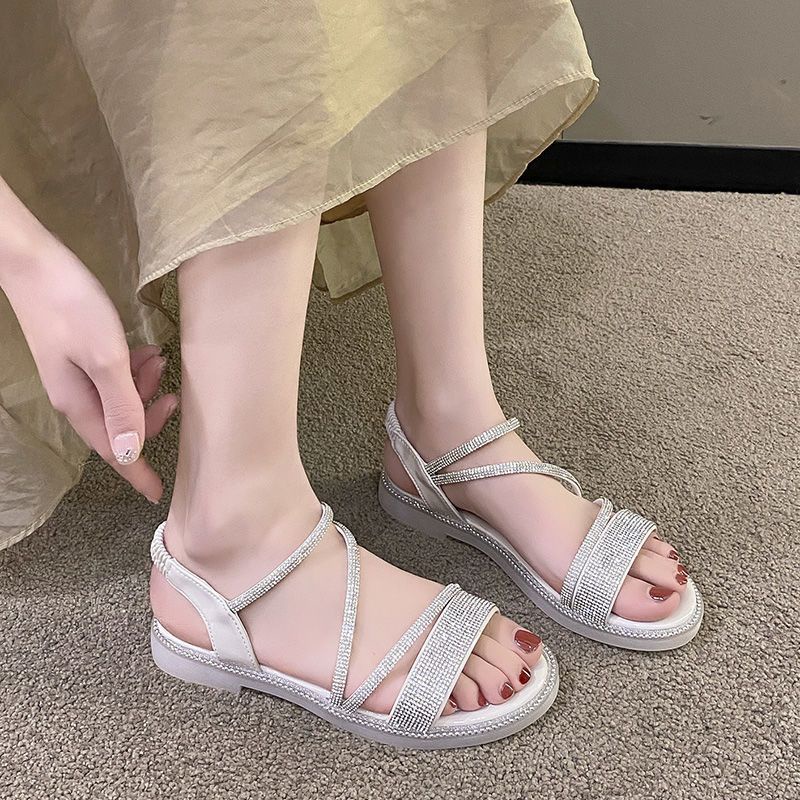 Sandal Đính Đá Phong Cách Phương Tây Thời Trang Mùa Hè 2023 Cho Nữ