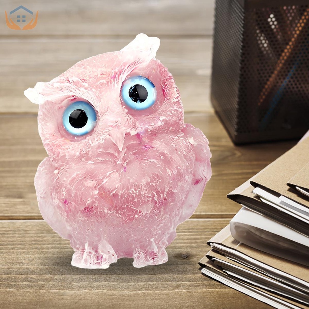 Tượng Cú Mèo Reiki Bằng Pha Lê Tự Nhiên Sáng Tạo Tkc5754