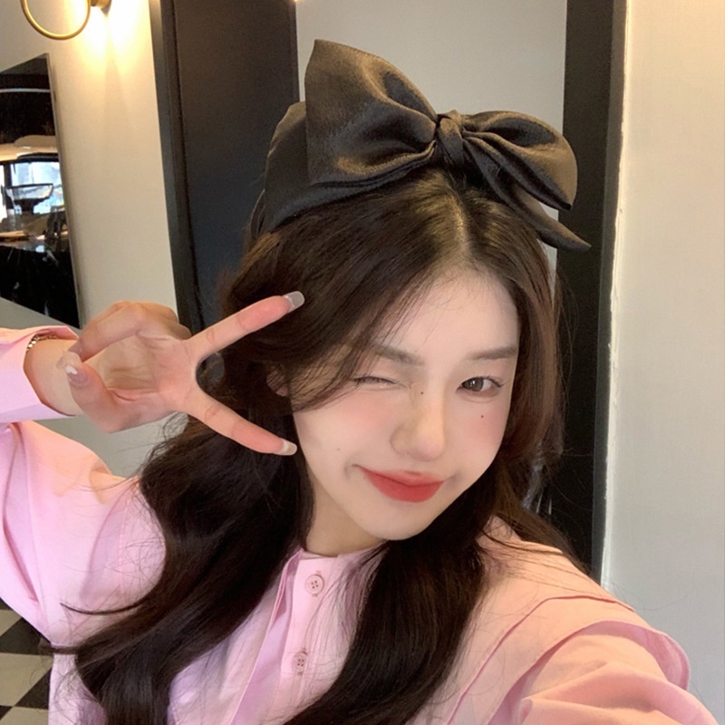 Băng Đô Nơ Bản Rộng Hai Lớp Màu Kẹo Ngọt Thời Trang Cho Nữ